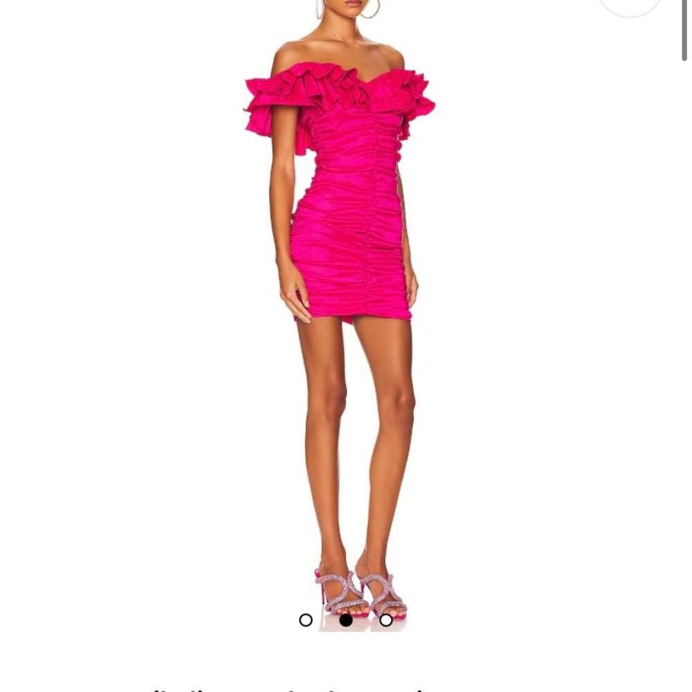 REVOLVE Strapless Fuchsia Dress